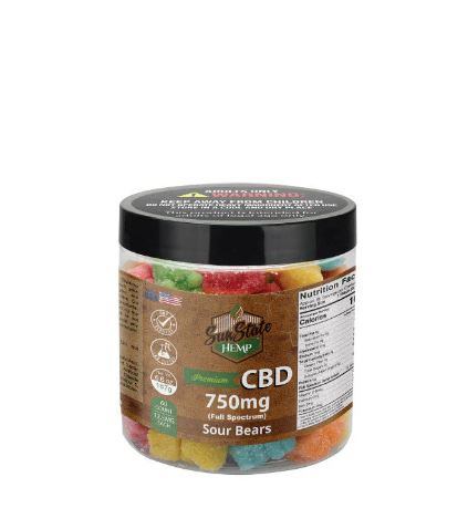 CBD GUMMY FULL SPEC 750MG SOUR BEARS | SUNSTATE