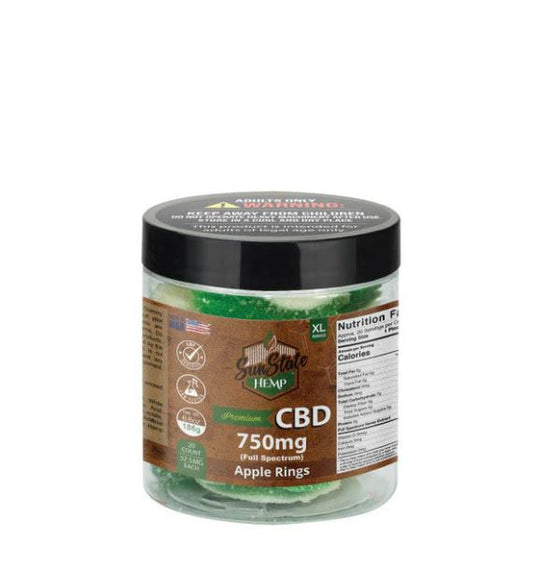 CBD GUMMY FULL SPEC 750MG APPLE RINGS | SUNSTATE