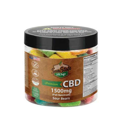 CBD GUMMY FULL SPECTRUM 1500MG SOUR BEARS | SUNSTATE