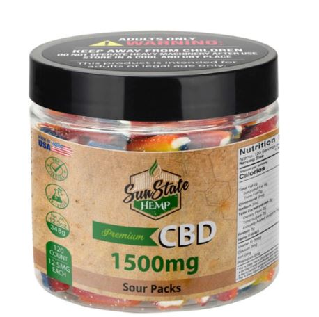 CBD GUMMY TRADITIONAL 1500MG SOUR PACKS | SUNSTATE