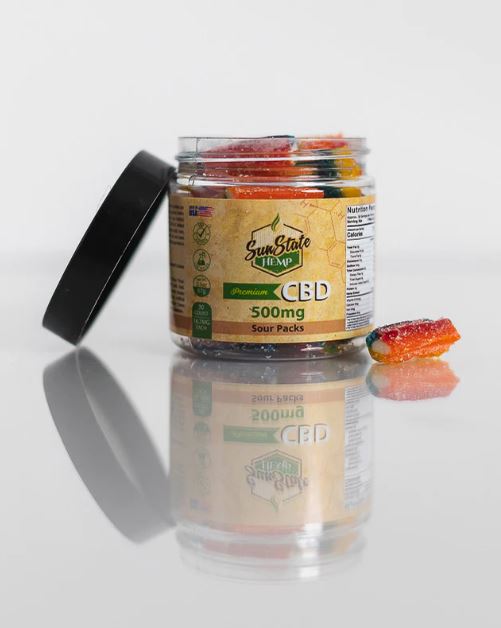 CBD GUMMY TRADITIONAL 500MG SOUR PACKS | SUNSTATE