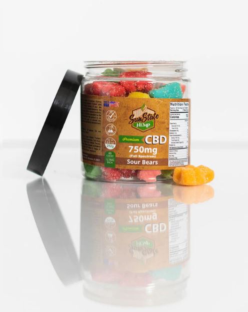 CBD GUMMY FULL SPEC 750MG SOUR BEARS | SUNSTATE