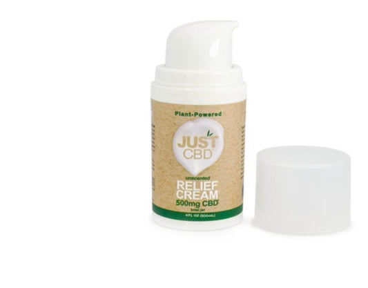 RELIEF CREAM PUMP 2.7OZ 500MG | JUST CBD