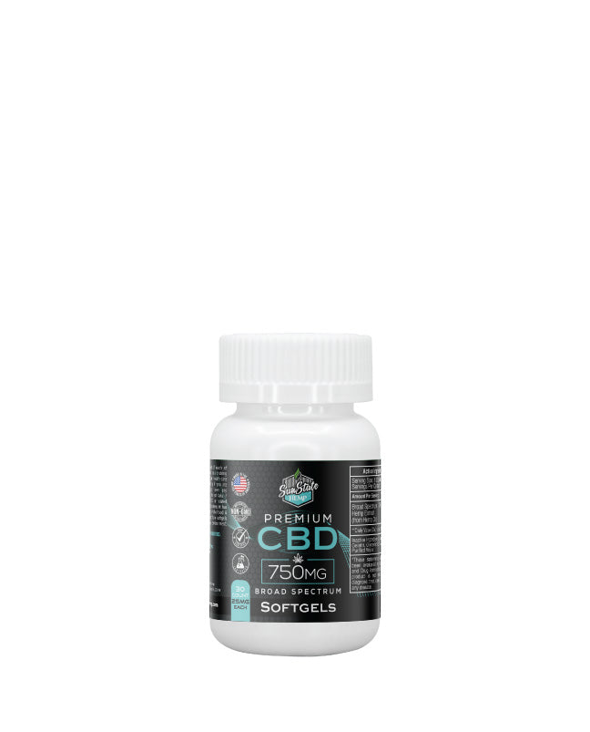 CBD BROAD SPECTRUM SOFTGELS 750MG | SUNSTATE