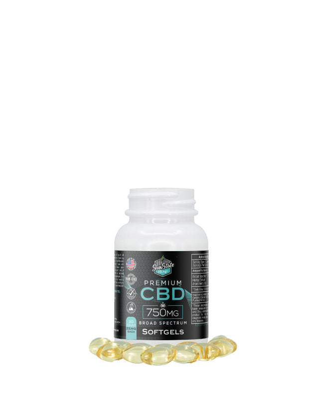 CBD BROAD SPECTRUM SOFTGELS 750MG | SUNSTATE